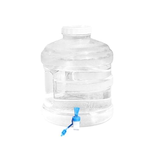 Water Bottle with Screw Cap, 5L Water Bottle Food Grade Plastic 1.3 Gallon Jug Container Carry Handle for Sports Outdoor Travel Camping Residential Commercial Use Supplies (C, 26x26x34cm)
