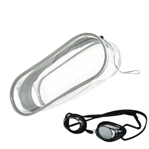 Jvjggag Swim Goggle Case Zipper Clear Portable Protective Breathable Bag