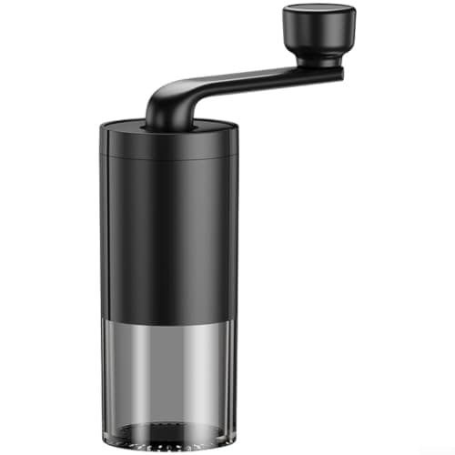 Portable Electric Coffee Bean Grinder USB Charging Fine Spice Nut Mill Adjustable Coarseness for Pour Over Moka Pot Cold Brew Travel Office Black(Black)