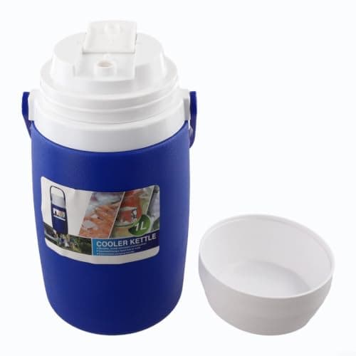 Insulated Sports Water Jug 1L Portable Cooler Bottle With Handle, For Camping Picnic Beach Outdoor Hydration Red Blue(Blue)