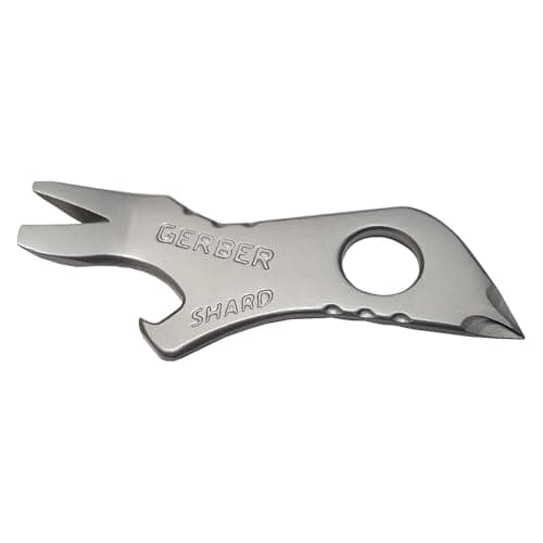 Gerber Gear Shard 7-in-1 Keychain Bottle Opener Multitool with Screwdriver, Gifts for Men - Silver