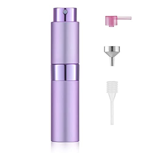 Toureal Travel Perfume Atomiser Refillable, 8ml Atomiser Spray Bottle,Purp
