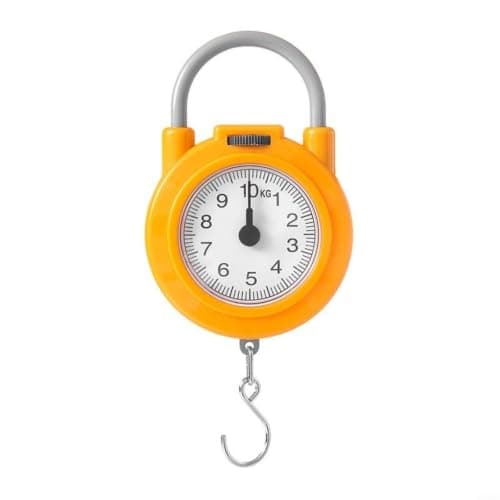 Portable Spring for Scale with Iron Hook, for Compact Kitchen Food for Scale for Baking and Weighing Ingredients, Handheld Luggage for Scale, Yellow(Yellow)