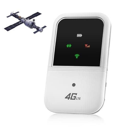 Portable 4G LTE Mobile WiFi Router, Pocket WiFi Hotspot 150Mbps, Pocket WiFi Travel Router, 3000mAh, 150Mbps, Connect Up to 10 Devices for Travel, Caravan & Remote Work