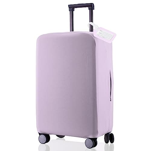 RainVillage Travel Luggage Cover Suitcase Protector, Lavender Purple, 32-33 inch