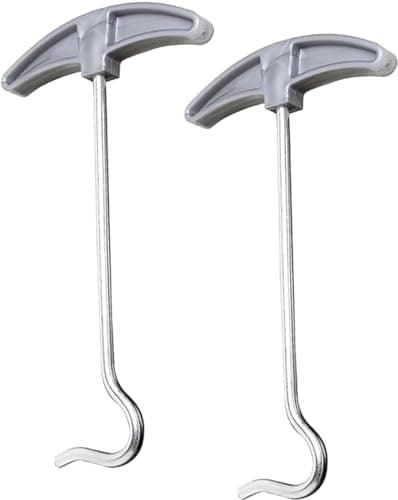 Pack of 2 Tent Peg Extractors - Camping Tools, Lightweight and Portable, Easy Peg Remover