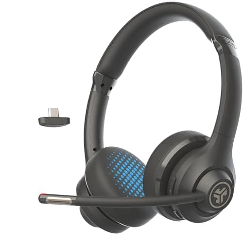 JLab Go Work 2nd Gen Wireless Headset - 55+ H Bluetooth, Mic, Multipoint