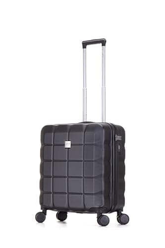 ATX Luggage 56x45x25 EasyJet Cabin Bag Suitcase Approved for BA, Jet 2 Lightweight with 4 Dual Spinner Wheel | Black