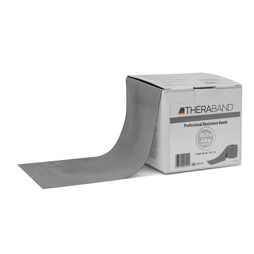 THERABAND Resistance Bands, Physio Bands, 50Yrd Super Heavy Level 6, Silver