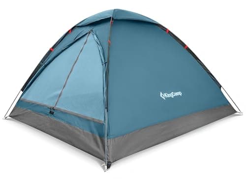 KingCamp 2-3 Man Camping Tent Waterproof 3000mm,Lightweight Dome Tent,Blue