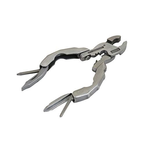 Swiss+Tech ST50016 Polished SS 9-in-1 Micro Pocket Multitool with Screwdrivers, Pliers for Keychain