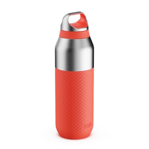 ION8 Primo ROAM Insulated Water Bottle 655 ml (22 oz)– Leakproof Stainless Steel, Vacuum Insulated for Hot & Cold Drinks, Twist Lid, Dishwasher Safe, Coral
