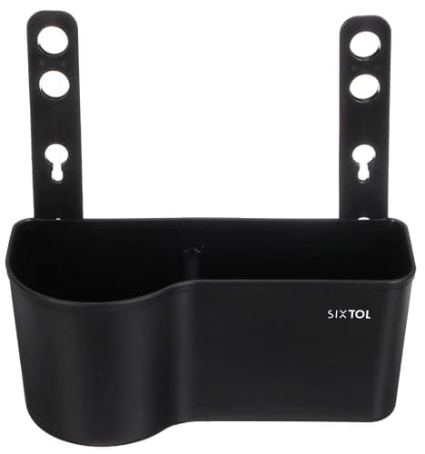 SIXTOL CAR STORAGE 1 | Headrest Multifunctional Organiser with Cup Holder | Tissue Box | Car Travel Accessories | Black