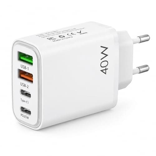 Hyleon European USB Charger, Fast Charge Travel Adapter