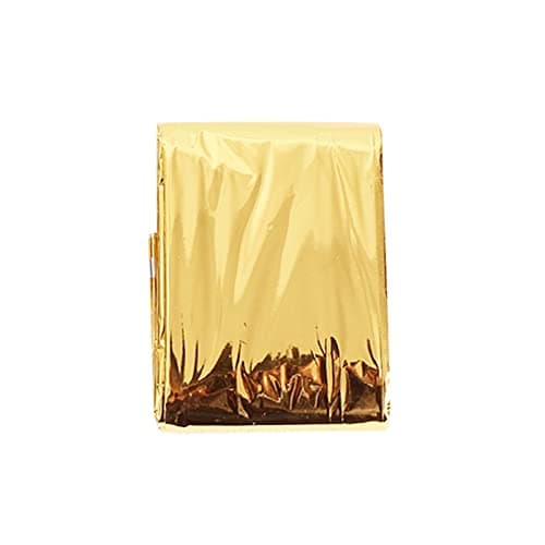 Eujgoov Emergency Blanket Thermal Outdoor Survival Tent for Camping Hiking Emergency Kits (gold-1pcs)