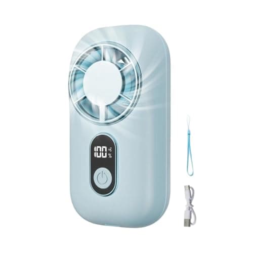 Small Handheld Fan - 1200Mah Silent Desk Ventilation Tool Rechargeable Fan