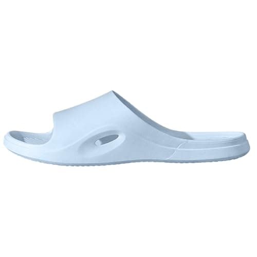 Summer Indoor Slippers for Women and Men with Gentle Grip Sole, Quick-Dry Shower Sandals for Everyday Home Use, Lightweight and Breathable EVA, Size 4.5-6.5 (Sky Blue, 6.5)