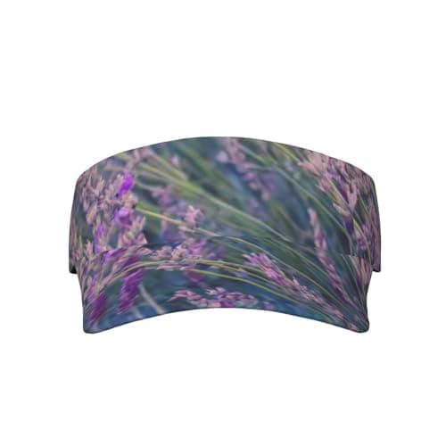 FBGHHTY Purple Lavender Field Print Uv Protection Breathable Cap Unisex Sports Sunscreen Hat Fishing Golf Beach Travel