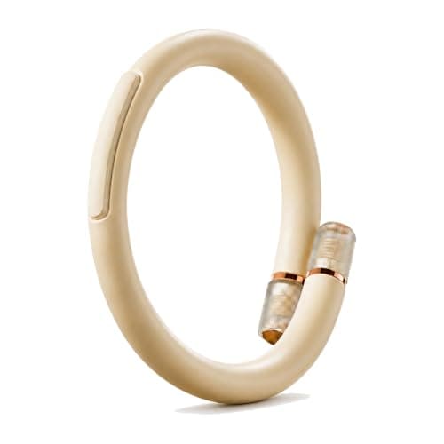 900 Hour Mosquito Repellent Bracelet with 10 Citronella Refills, Waterproof DEET-Free Insect Repellent Wristband, Reusable Anti Mosquito Bracelet for Adults, Kids, Travel, Camping & Garden (Beige)