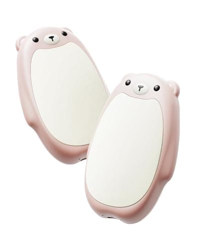 Bearwind Rechargeable Hand Warmers 2 Pack, Magnetic Pocket Warmer, Pink