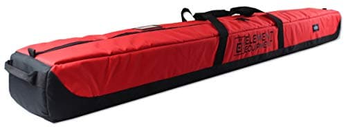 Element Equipment Deluxe Padded Ski Bag Single Premium High End Travel Bag Red 175