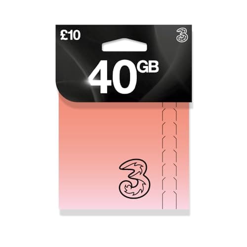 Three £10 40GB PAYG Sim