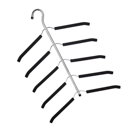 Jqk Folding Clothes Hanger Rack, Foldable Multi Layer Wardrobe Organizer