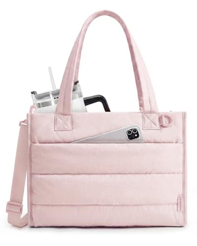bagsmart Laptop Tote Bag for Women, Lightweight 14" Crossbody Tote