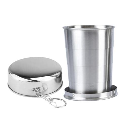Foldable Metal Cup Stainless Steel Retractable Portable