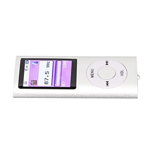 Kelawoly MP3 Player 1.8in Color Display, 64GB Expansion (Silver)