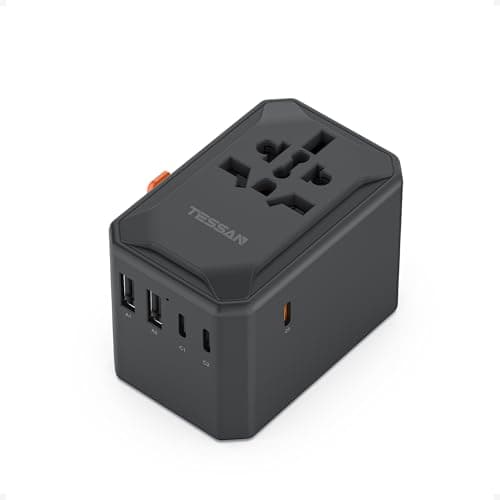 TESSAN GaN 65W PD Universal Travel Adapter with 3 USB C and 2 USB A