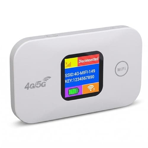 Changor 4G Portable WiFi Hotspot Ultra Compact with 300Mbps Network Speed for Travel Camping, ABS Material