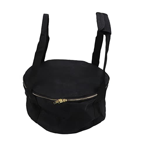CLZothique Side-Opening Canvas Pot Bag, Camping Cookware 30.5 cm (Black)