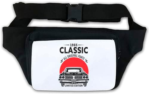 Classic Muscle Car All Original Parts Limited Edition Waist Bag Fanny Pack White