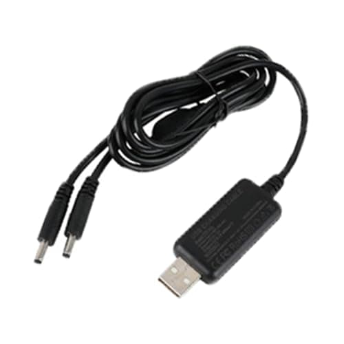 USB DC 5V to 8.4V Step Up Cable for Rechargeable Batteries, USB to 8.4V 2 Port Charging Cable Step Up Voltage Converter with DC Jack 3.5x1.35mm