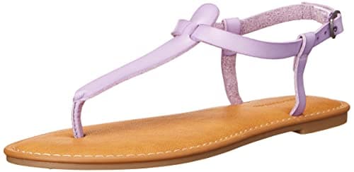 Amazon Essentials Women's Casual Thong Sandal with Ankle Strap, Lavender, 5.5 UK Wide