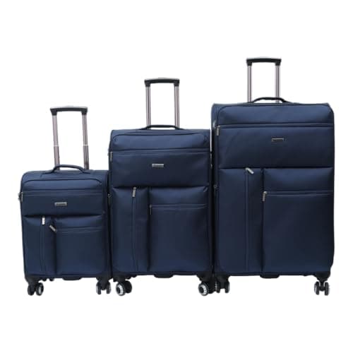Cassia Soft Luggage Spinner Suitcase – Lightweight Travel Bag with 360° Smooth Wheels, Ripstop Polyester & PU, Expandable Carry-On or Checked Luggage