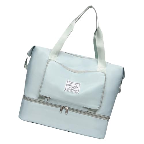 Carry on Duffel Bag Reinforced Handle Separate Shoe Compartment Foldable
