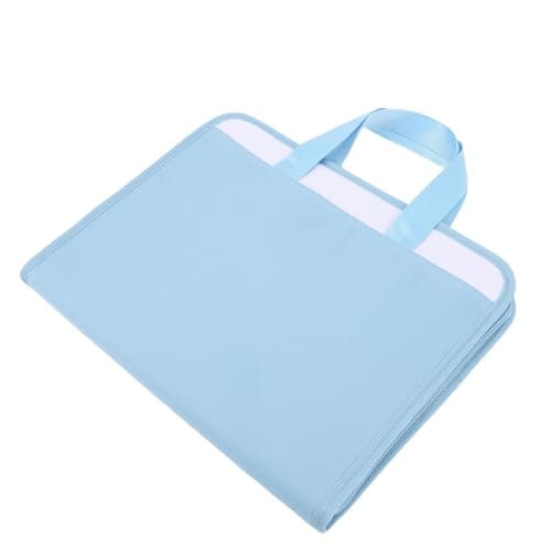 XUMIUZIY Accordion File Organizer Large Capacity Portable Expandable Canvas Document Folder for Home School Office Blue 13 Pockets
