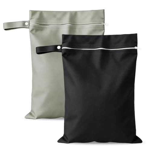Aomig 2PCS Waterproof Laundry Bag Travel Wet Bags Dirty Clothes Bags