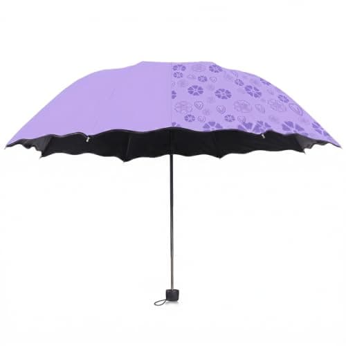 Vinuwu Sun Umbrella UPF 50+ UV Protection Umbrella SPF 50 Compact (Purple)