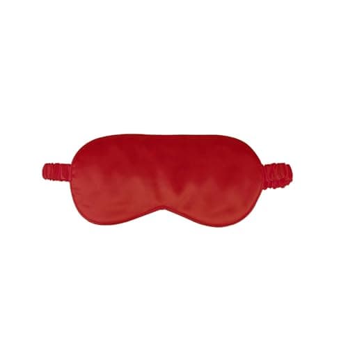 1 Pcs Sleep Mask, Silk Eye Mask, Blindfold, Silk Sleeping Mask for Girls, Women, Men (Red)