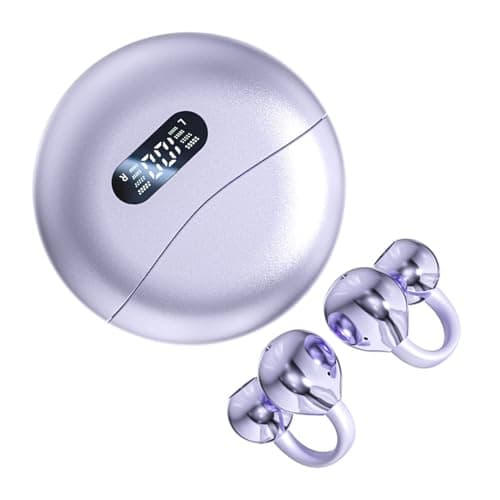 Sxhlseller Language Translation Earphone Portable Translator Device for Travel Business Learning, Lightweight Earbud Translator with 144 Languages Support for Daily Use (Purple)
