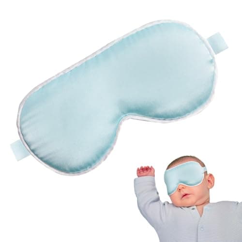 GANAZONO Silk Sleeping Eye for Infants Soft Blue Silk Eye Shade for Sleep and Jaundice