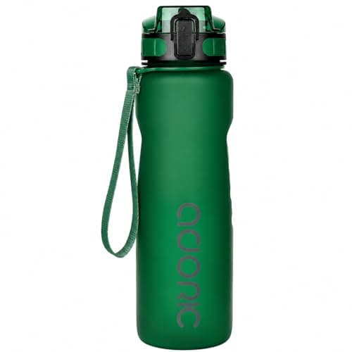 ADORIC Sports Water Bottle 1L, BPA Free Tritan Leak Proof Gym Bottle, Green