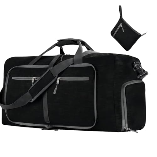 Large Duffle Bag for Travel - Waterproof Folding Traveling Weekender Luggage Bag | Sports Duffle Bag with Multiple Pockets for Travel, Camping, Fitness