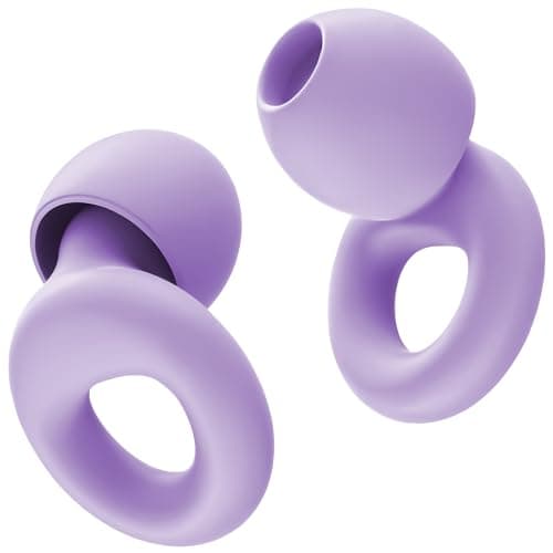 HOYIO Ear Plugs for Noise Reduction–Super Soft, Reusable Hearing Protection in Flexible Silicone for Sleep, Noise Sensitivity & Flights-8 Ear Tips in XS/S/M/L–27dB Noise Cancelling–Purple