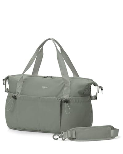 ECOHUB for Ryanair Cabin Bags 40x30x20, 24L Underseat Hand Luggage Bag, Recycled Lightweight Carry On Bag with Charge Hole, Water-Resistant Overnight Hospital Weekend Bag for Women, Sage Green