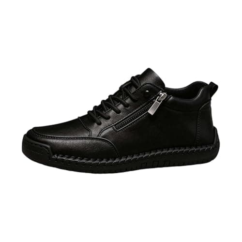 Orthopedic Trainers for Women Trainers with Side Zip Outdoor Casual Driving and Walking Shoes Comfy Shoes for Women and Mens Loafers Outdoor Non Slip Hiking Sneakers (Black, 9)