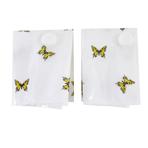 Periea Jasmine Triple Thick Printed Vacuum Bags for Home Storage & Suitcase Space Savers – 3 Sizes – Various Designs Pack of 2 (Yellow Butterfly, Medium 40x60cm)